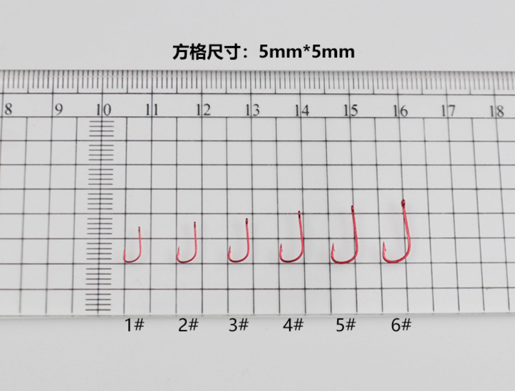 50pcs 1#-9# Fishing Hook Series Barbed Fishhook High Carbon Steel Red Gold Fishhooks Bent Baitholder Ringed Carp Hook Tackle