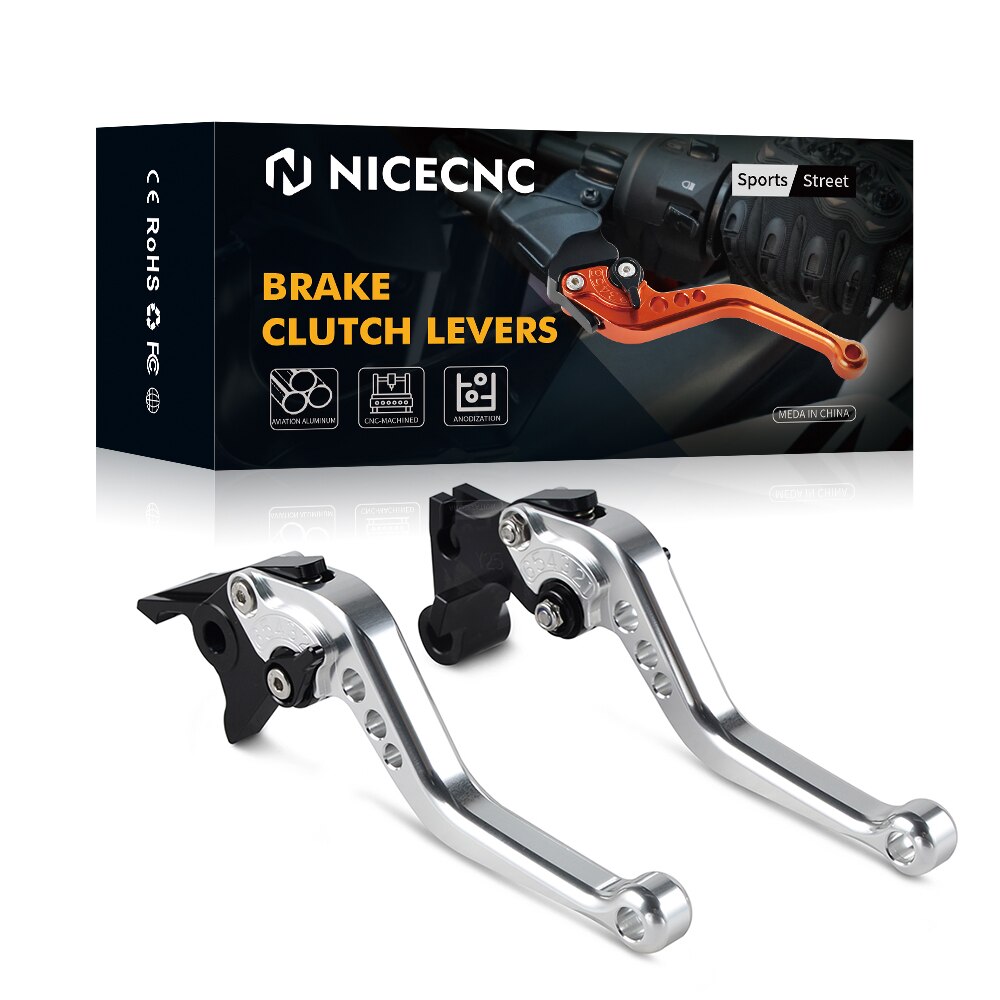 Alavanca de freio e embreagem para motocicleta, para kawasaki z900, z650, z 650, versys 650, versys 1000, ninja 650r/tablete vulcan/s 650cc: silver Short