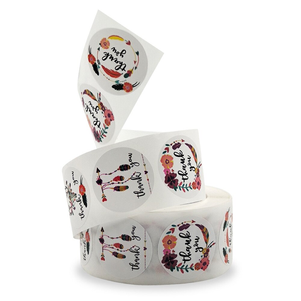 500pcs 6 Styles cute Animals Thank You Stickers for Kids Reward Sealings Labels Scrapbooking Decor Stationery Sticker