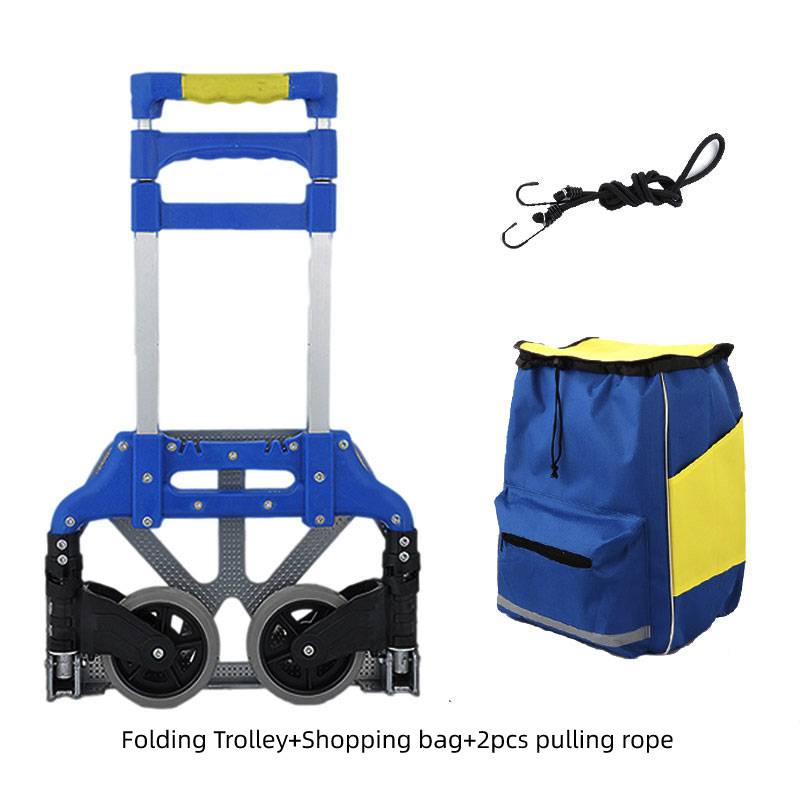 60kg Heavy Duty Folding Trolley Foldable Truck Barrow Cart Travel Luggage Shopping Cart Portable Hand Sack Wheel Trolley
