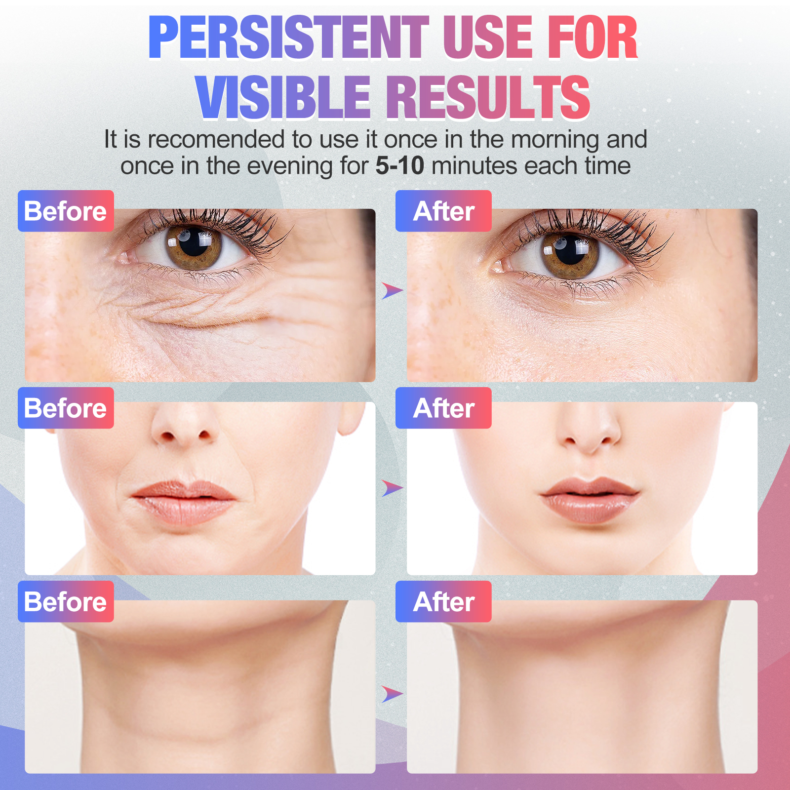 EMS Face Neck Lift Schoonheidsapparaat Gezichtsmassager LED Dubbele Kin Remover Huidverjonging Aanscherping Anti Rimpel