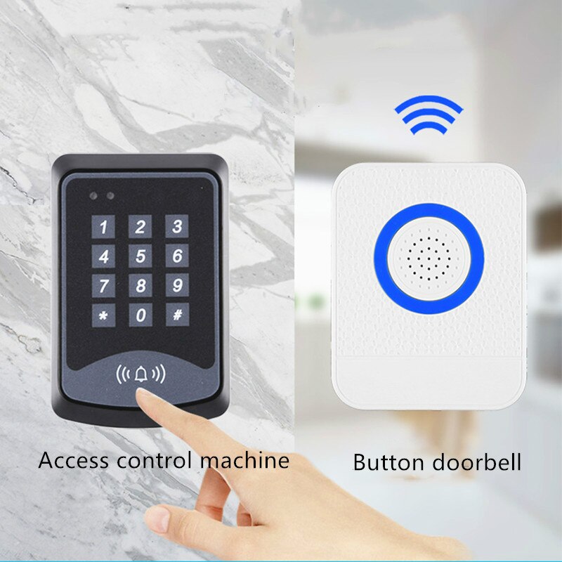 LED Wired Door Bell White Doorbell Battery Powered Remote Access Control Button Home Security Door Smart Doorbells Home Welcome