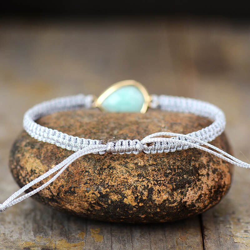 Natuursteen Charm Macrame Armbanden String Gevlochten Vriendschap Wrap Armband Bijoux Femme Vrouwen Sieraden