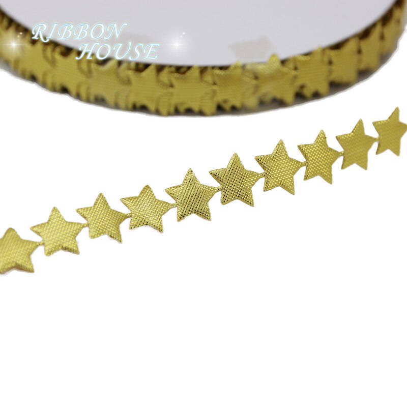 (20 yards/roll) White Embossing Star Ribbon Wrappi... – Vicedeal