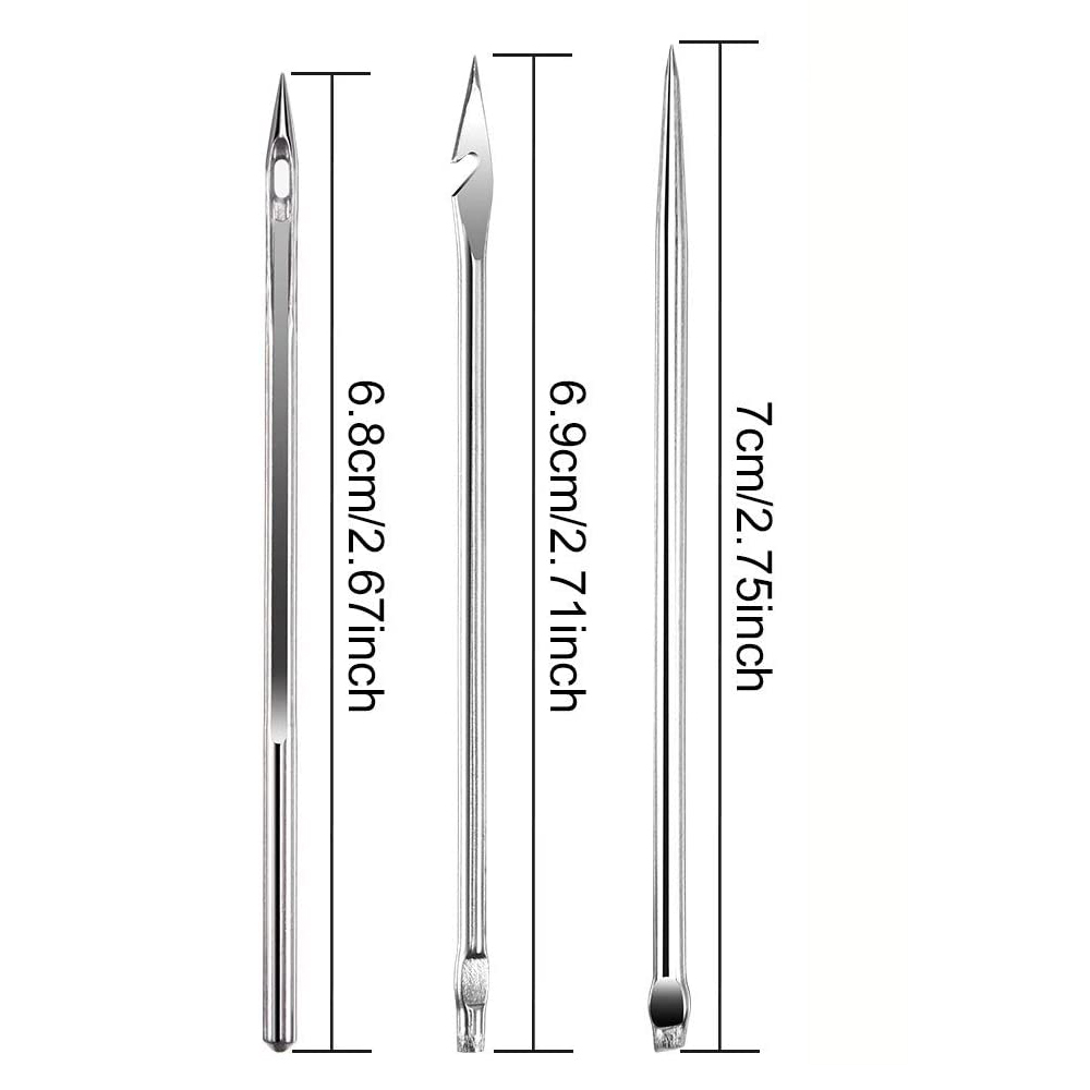 Leather Sewing Kit DIY Leather Sewing Awl Needle with Copper Handle Set Leather Canvas Tent Shoes Repairing Tool Nylon Thread: plum