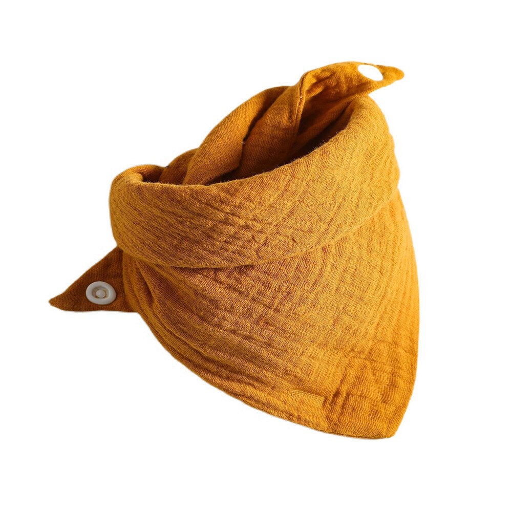 Bavaglino bavaglino tasca garza di cotone asciugamano saliva bavaglino fazzoletto bavaglino garza per bambini: yellow