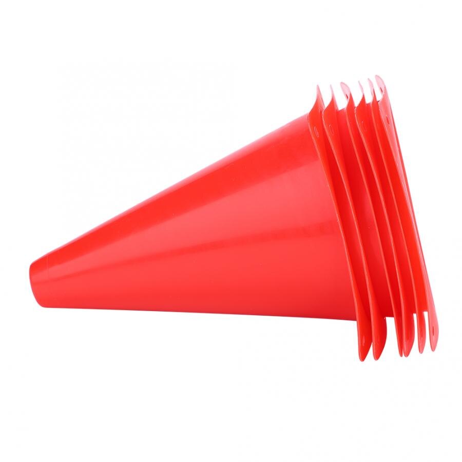 Cono de entrenamiento de fútbol de 18cm, Entrenamiento de fútbol, barreras de fútbol, marcador de plástico, accesorio, equipo de entrenamiento, 6 uds.