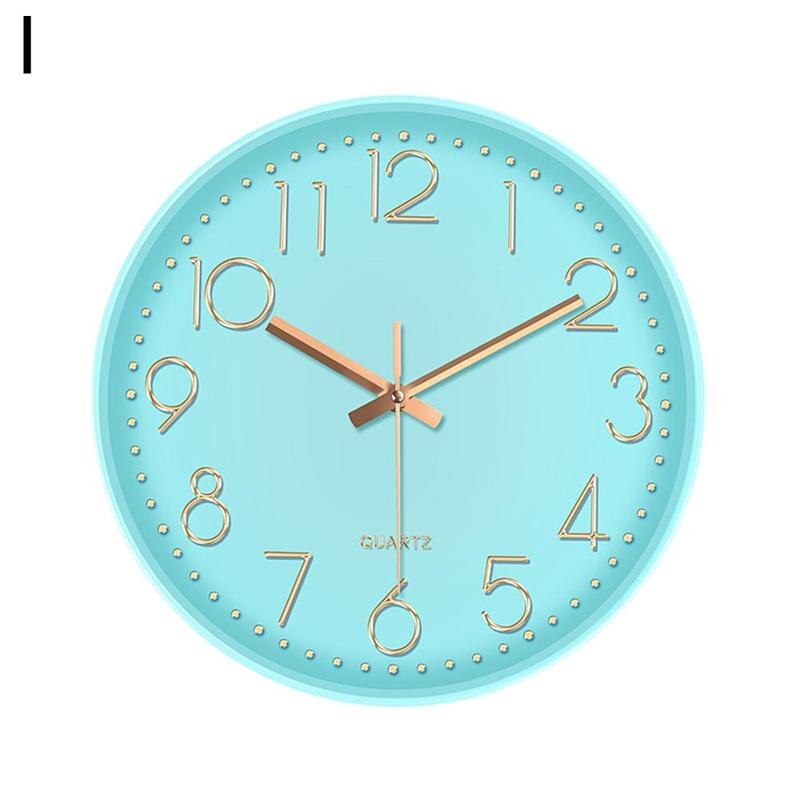 Świecący zegar okrągły zegar cyfrowy cichy zegarek kwarcowy 10 ''zegary ścienne proste wiszące zegary ścienne dekoracja robić domu robić sypialni: I