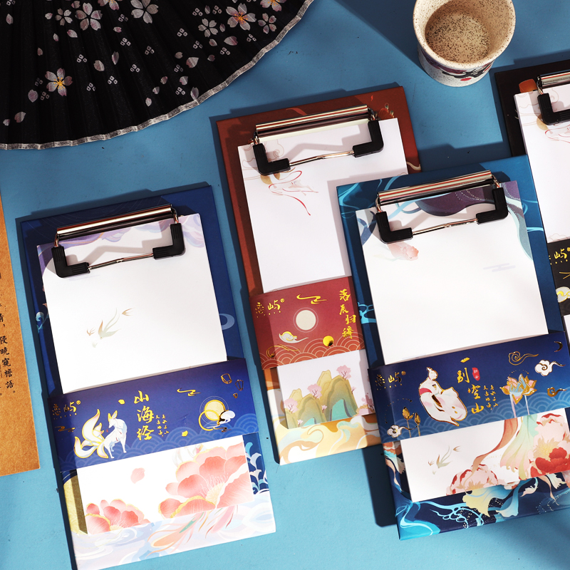 Clipboard Note Paper Retro Board Clip Memo Paper Folder Pads Writing Clamp Document Filing Products Stationery Office Supplies