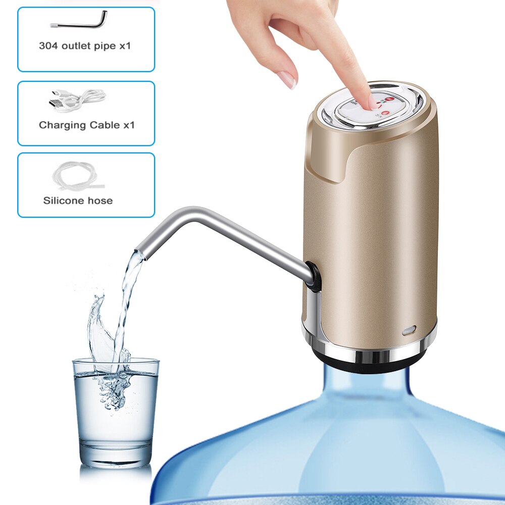 Haushalts Automatische Elektrische Wasserpumpe Taste Dispenser Gallonen Flasche Trinken Schalter Für Wasser Pumpen Gerät 3 Gears: styleB-glod