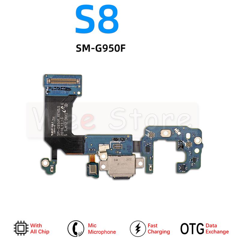Original USB Ladung Ladegerät Dock Verbinder biegen Kabel Für Samsung Galaxis S7 Rand S8 S9 S10 Plus G950F G955F g960F G965F: S8 G950F