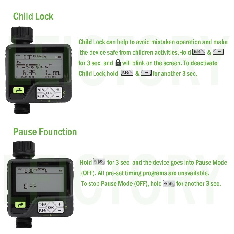 Waterproof Irrigation Timer Rain Sensor Smart Irrigation Controller System Garden Watering Timer