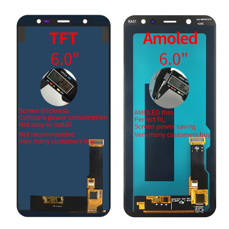 Amoled Voor Samsung Galaxy J8 J800 J800F J810 J810F J810Y J810FN SM-J810F Lcd Touch Screen Digitizer Vergadering