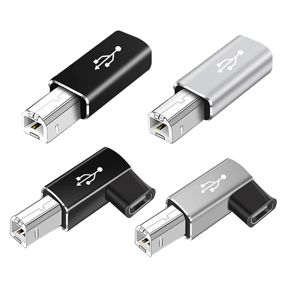 Męski Adapter NNBILI Type-C do USB-B na MacBook/iPad kompatybilny ze skanerem elektronicznego pianina/klawiatury/perkusji: Niebieski