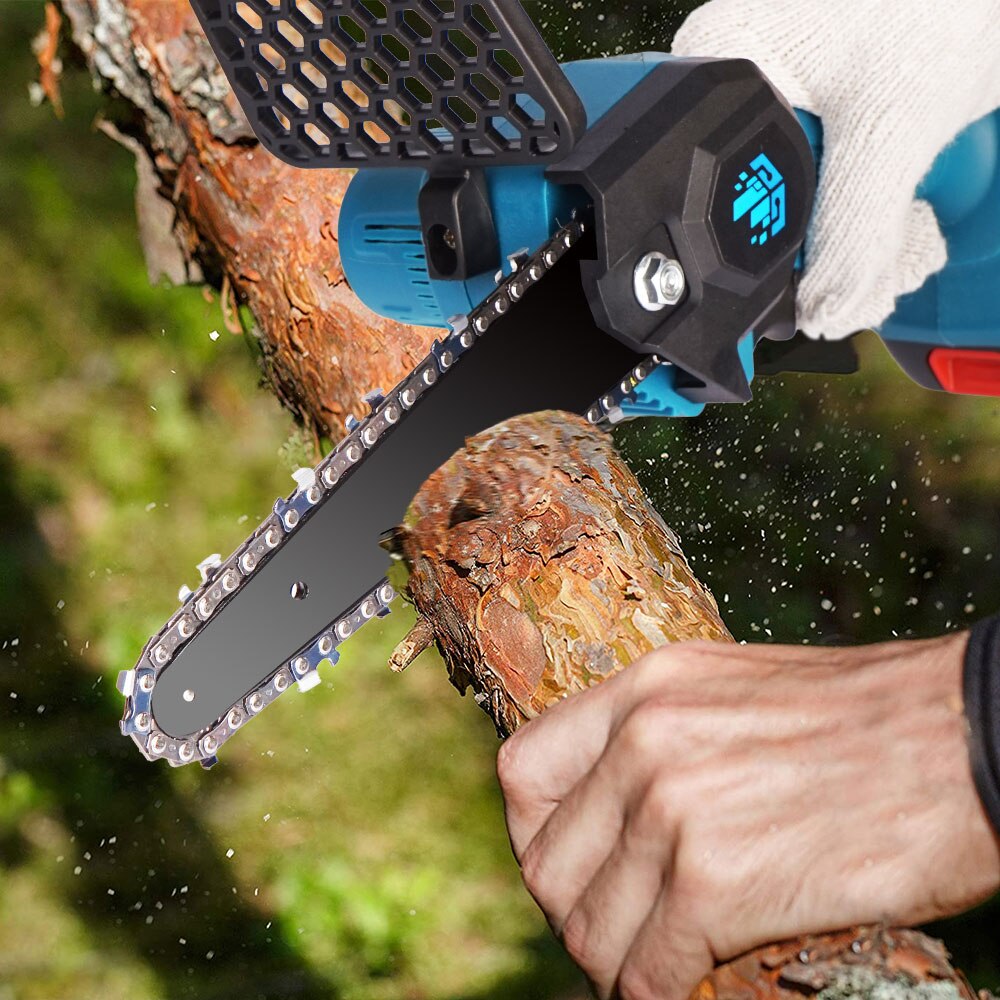 6 tommers elektrisk motorsag.mini batteridrevet hagehogstsag.til makita 18v batteri. skjæreverktøy til trebearbeiding