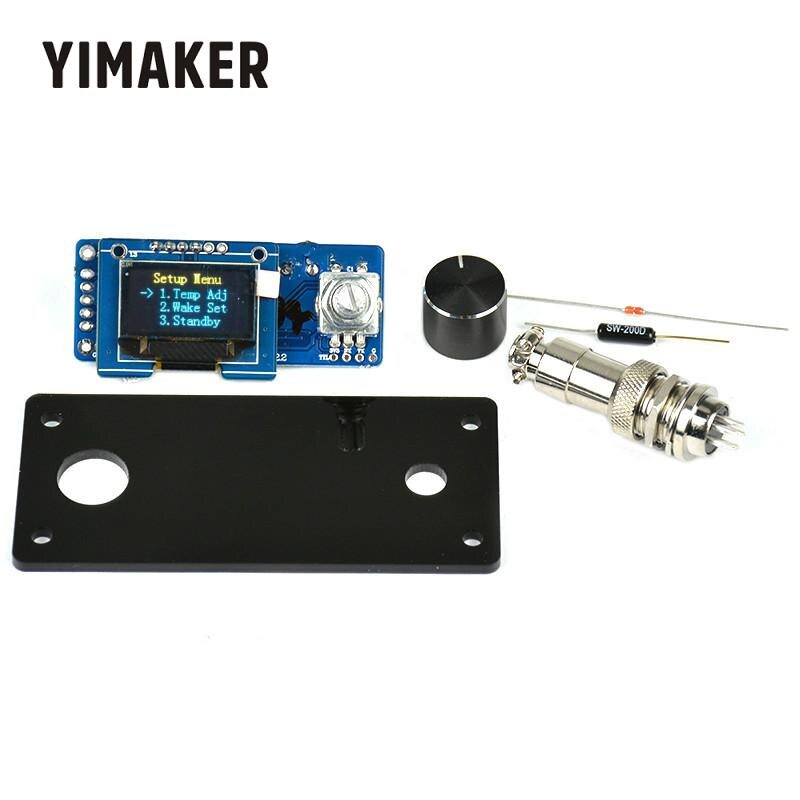 YIMAKER T12 OLED, estación de soldadura de hierro Digital, controlador de temperatura STC, tablero de exhibición en inglés con tablero de acrílico
