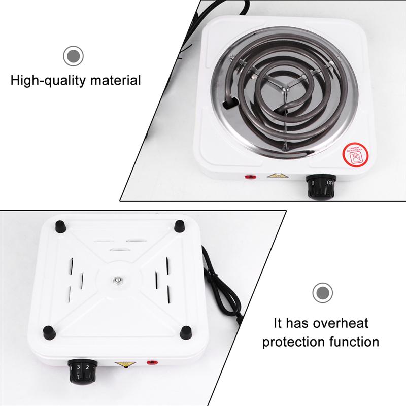 1Pc 1000W Electric Heater Stove Practical Electric Heater Single Burner (US Plug/EU Plug))