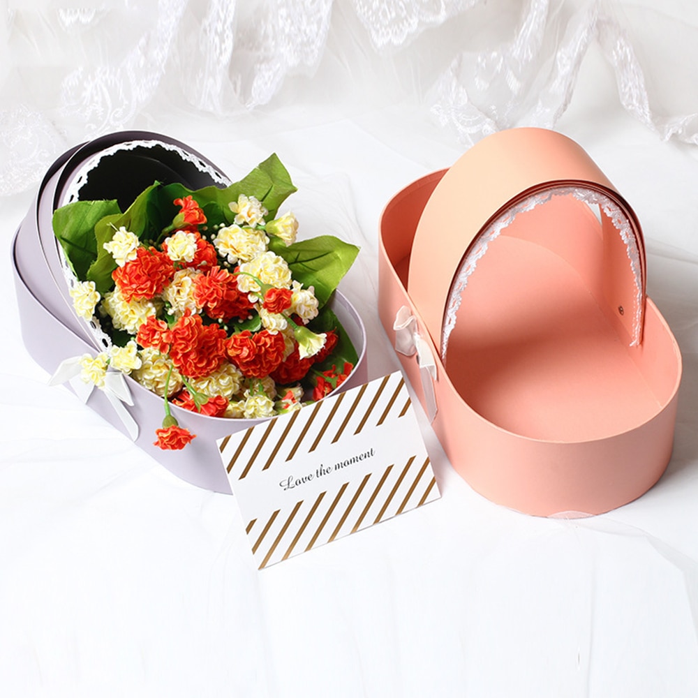 Vugge blomsterkasse rose blomsterarrangement kurvkasser romantisk blomsterblomstpakningskasser bryllup hjemmeindretning