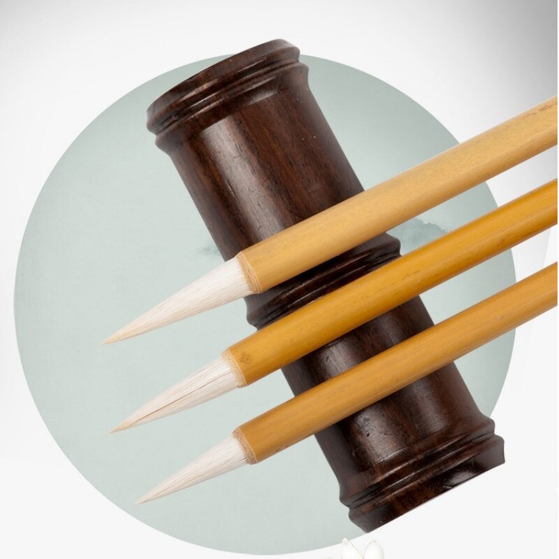 Pinceles de caligrafía china juego de bolígrafos de pelo de lana Bai Yun cepillo de escritura Regular de pelo múltiple pincel de pintura tradicional china