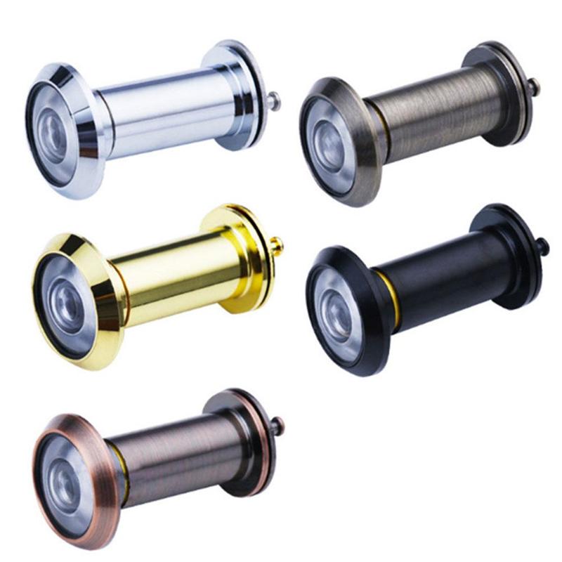 Door Eye Hole 200 Degree Wide Angle Door Viewer Hidden Door Security Glass Lens Peephole Viewers Adjustable V7V9