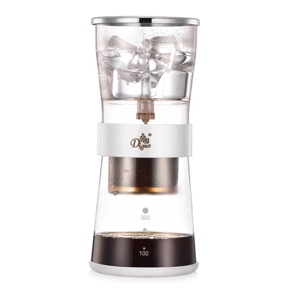 Cold Brew Coffee Dripper Adjustable Ice Drip Dripper with Glass Carafe Coffee Machine Drip Filter Pot