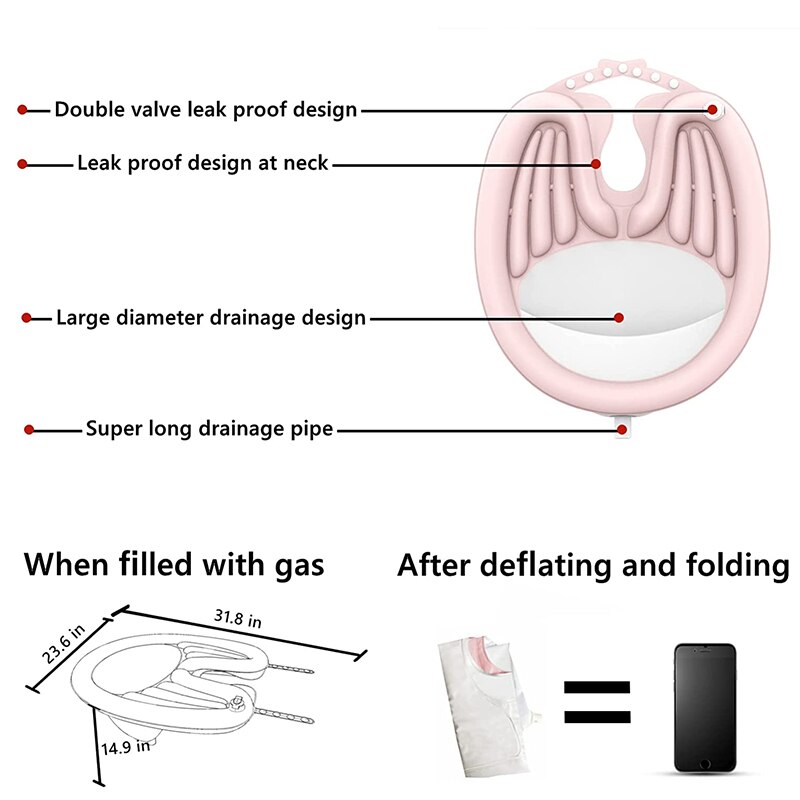 Vassoio gonfiabile per lavare i capelli lavabo per lavare tagliare i capelli a casa e a letto shampoo ciotola lavaggio bagno supplie
