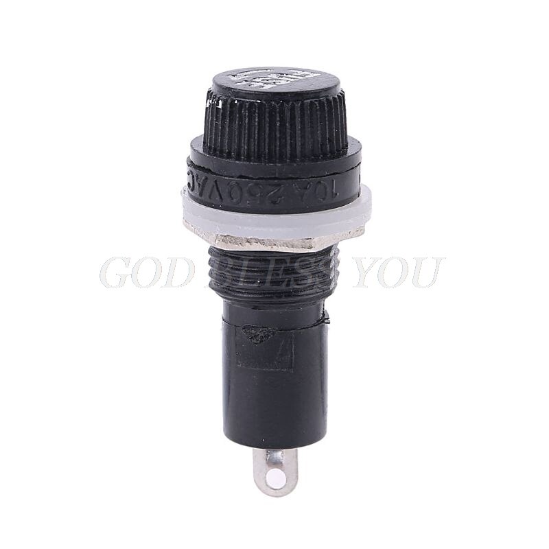5pcs 10A Chassis Panel Mount Fuse Holder Socket for 5*20 Glass Fuses 250V