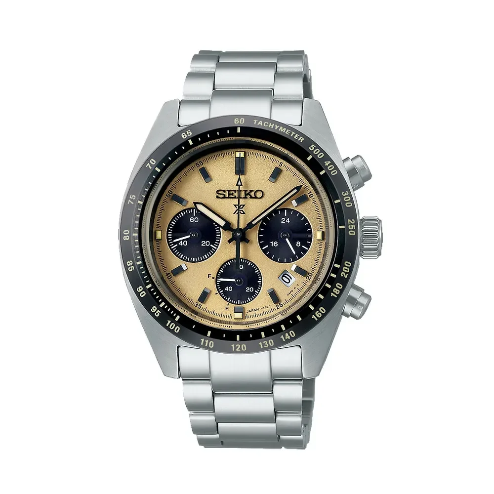 SEIKO Automatic Mechanical Watch Panda Di Three Eyed WatchPlate Chronograph Complete Calendar Original SSC813P1 Men Wristwatches: Orange