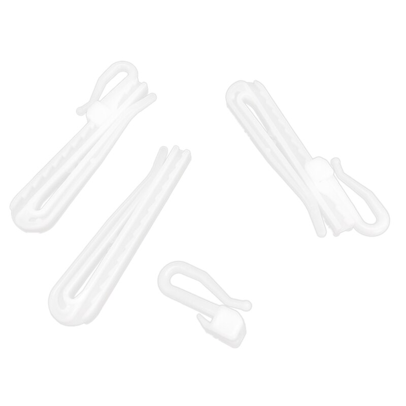 Ciieeo 25 Clip Regolabili Per Tende In Plastica Bianca Con Ganci Pieghefinestre - 4