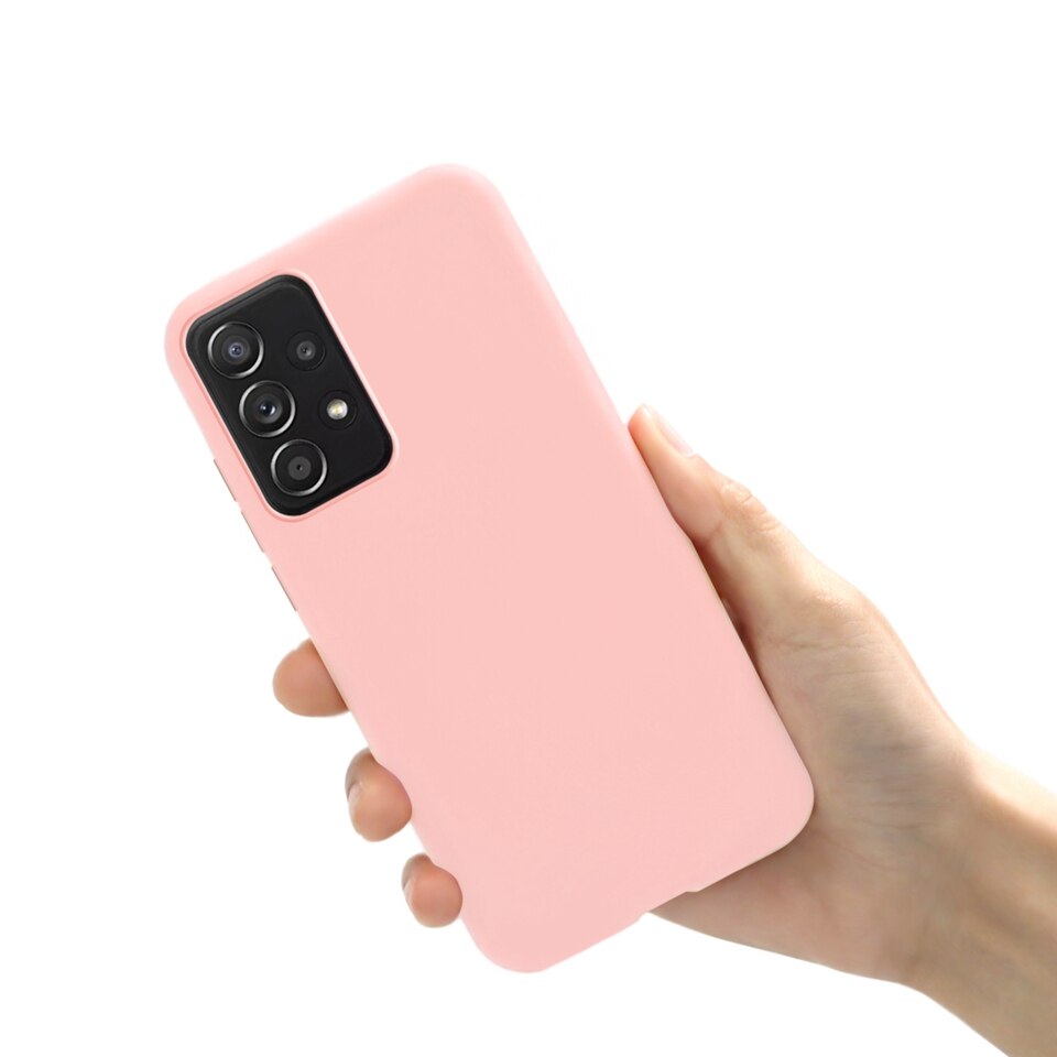 For Samsung Galaxy A52 Case 6.5 inch Candy Coque Fundas Thin Soft MatteTPU Bumper For Samsung A52 A 52 5G Cover A526B A525F: Samsung A52 / Light pink