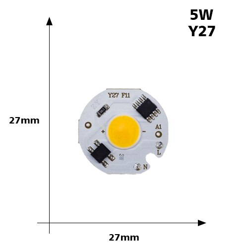Cob Led Chip Licht 220V 10W 50W 20W 30W 3-9W Rechthoekige Chip lamp Voor Spotlight Geen Behoefte Driver Diy Led Schijnwerper Lamp Y27 Y32: Y27 5W / Warm white