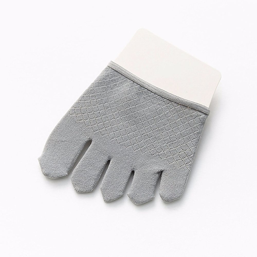 Summer Cotton Half Palm Five Fingers Socks Ladies Invisible Thin High Heel Front Foot Open Toe Hosiery Non-slip: grey	full toes