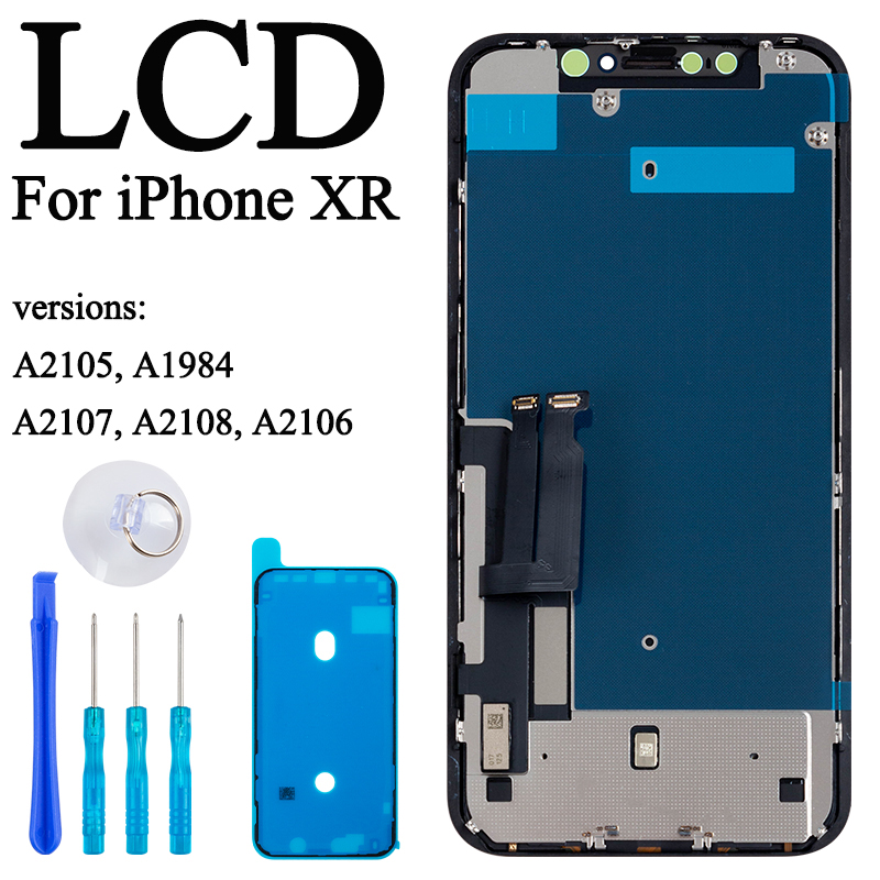 Factory 100% Lcd for iPhone XR Display Screen Touch With Metal Factory Display For iPhone XR Lcd touch Screen: XR with Metal