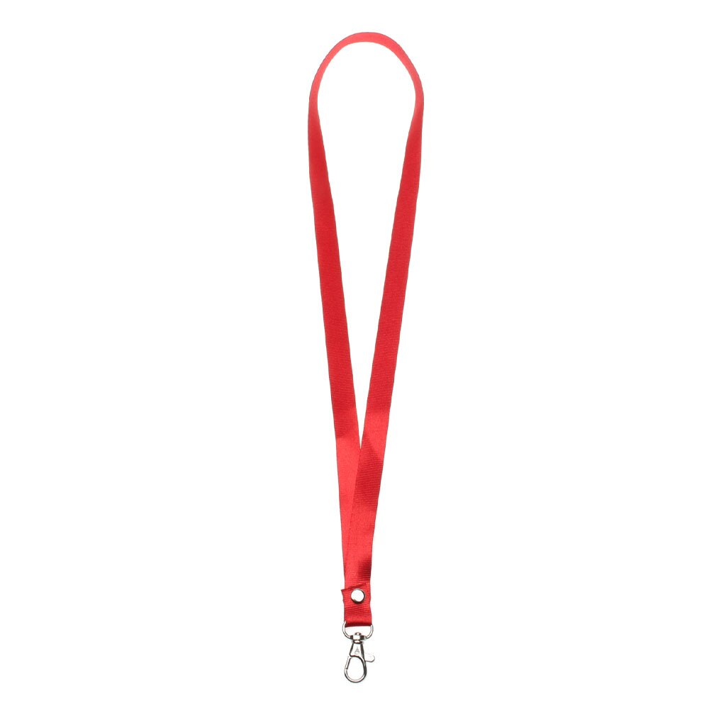 Cordon tour de cou de sécurité détachable pour porte-badge, porte-clés, anneau métallique, porte-cartes, porte-badge, aléatoire: Rouge