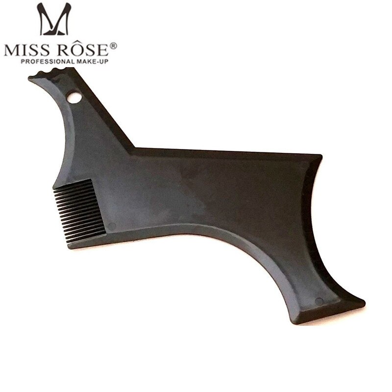 Perfect Beard Comb for Men's Face Care Transparent Black Stencil Comb Shaper for Beard Styling Beard Shaping Tool Liner Template