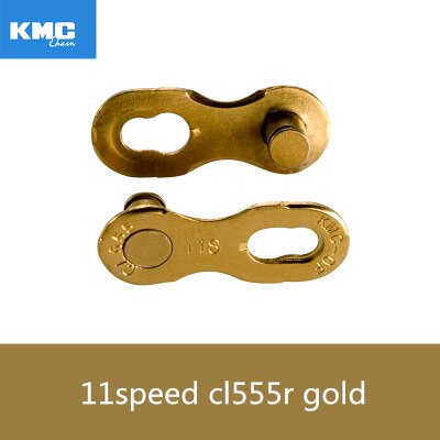 Kmc original 1 par cykelkædeled mangler led 6/7/8/9/10/11/12 speed cykel hurtig magisk knap til shimano guld sølv: 11s cl555r guld