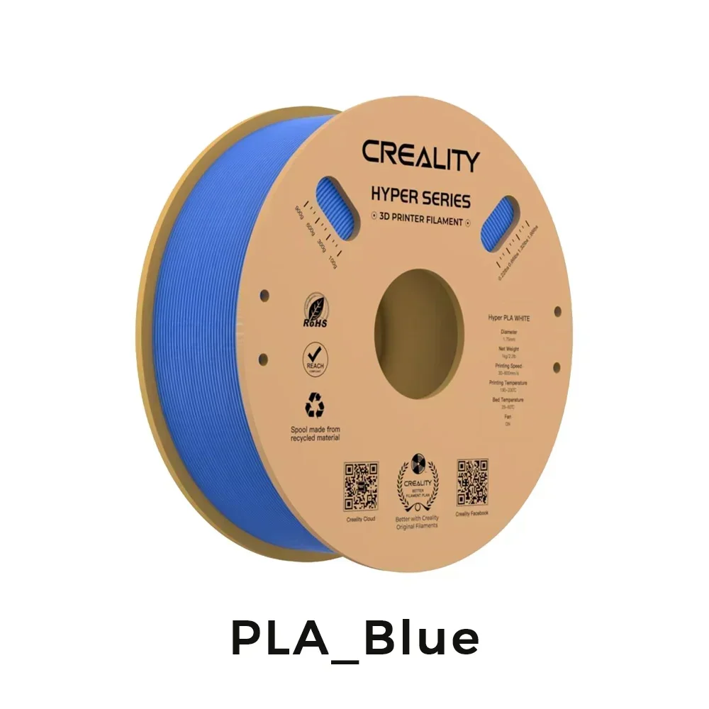 Creality Hyper Series PLA Filament Multiple Colors 1.75mm 1KG 30-600mm/s High Speed High Precision Printing 3D Printer Materials: Blue