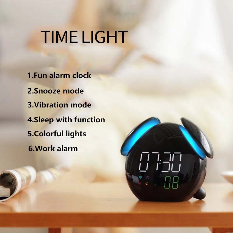 Colorful alarm clock smart electronic mini digital clock led watch watch small table clock luminous mute