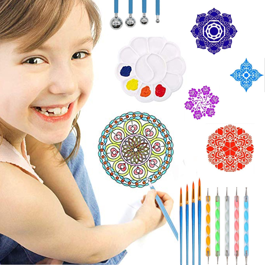 Pochoir pour peinture en argile, travail manuel, 36 pièces, stylo d'art Portable, poterie de gaufrage, Mandala multifonction, à faire soi-même, ensemble d'outils de marquage artisanal