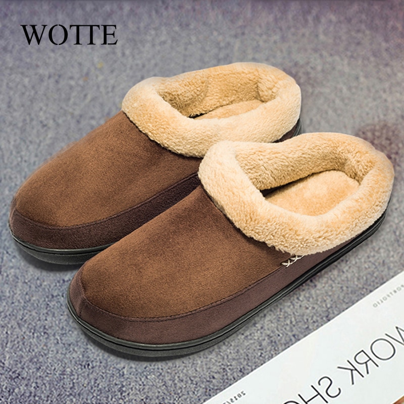 Maison coton pantoufles hommes hiver salle de bain en peluche Slipppers australie Style mâle maison intérieure chaussures hommes hausschuhe herren