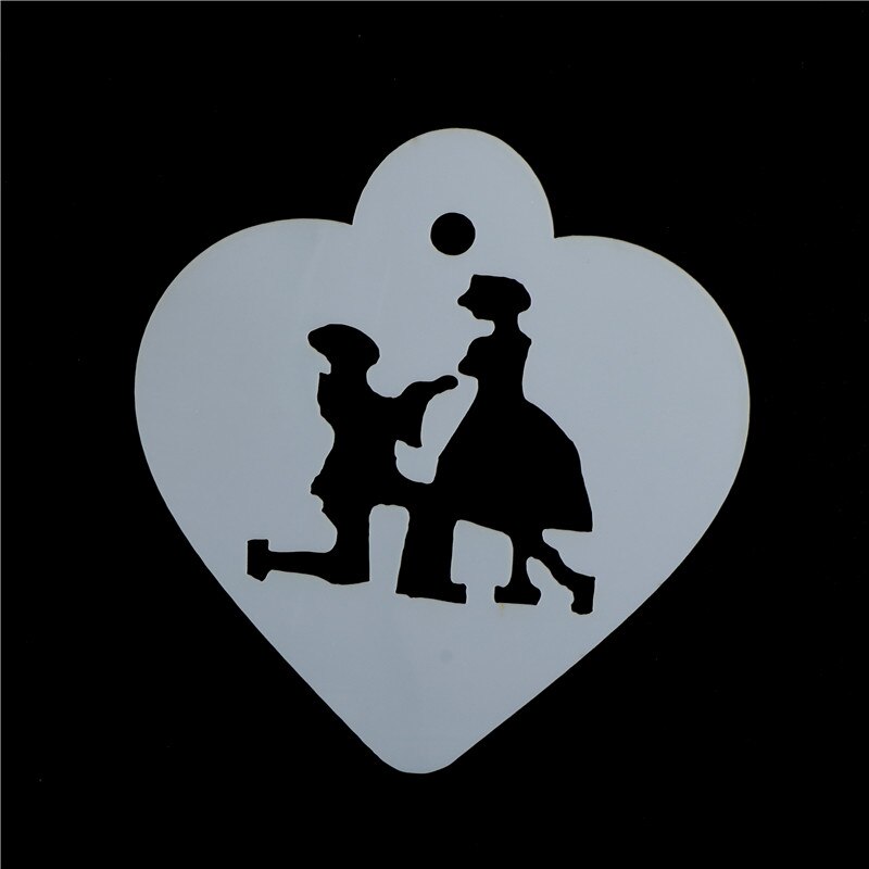 Lovely Wedding Decoration Cake Stencil Couple Lovers Cookie Stencils Cake Template