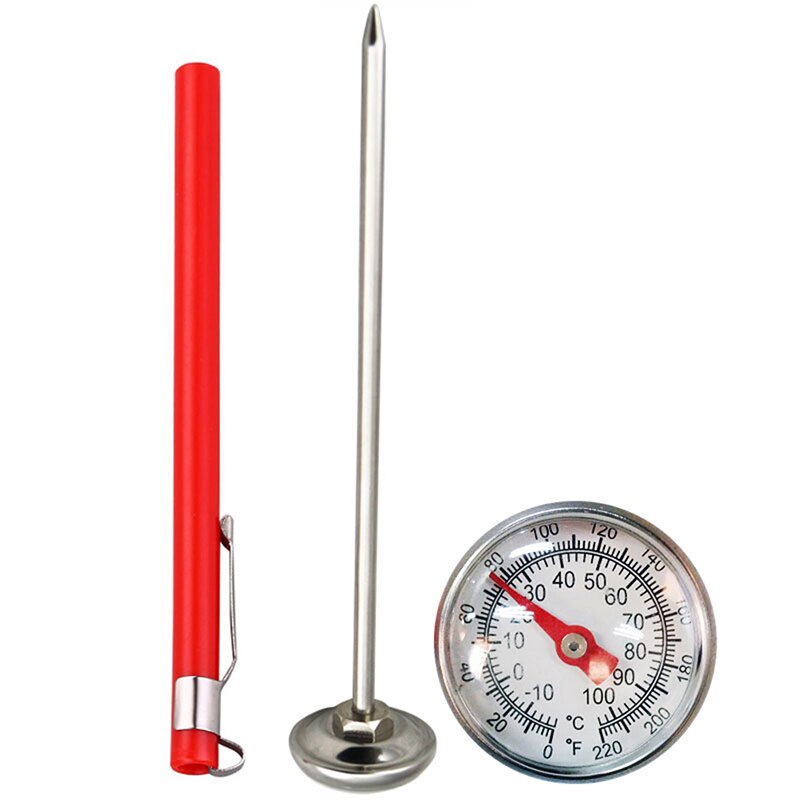 Stainless Steel Soil Thermometer Stem Read Dial Display 0-100 Degrees Celsius Range For Ground Compost Garden Supplies