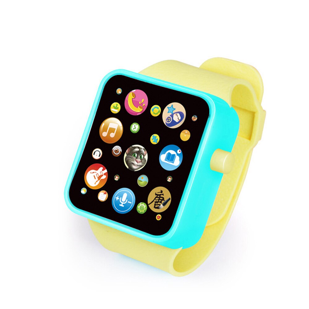 Neue 6-farbe Multi-funktion Touch Puzzle Simulation Spielzeug Uhr Kleinkind Kleinkind Kunststoff Digitale Uhr Analog Smart Uhr educationa: Yellow and green