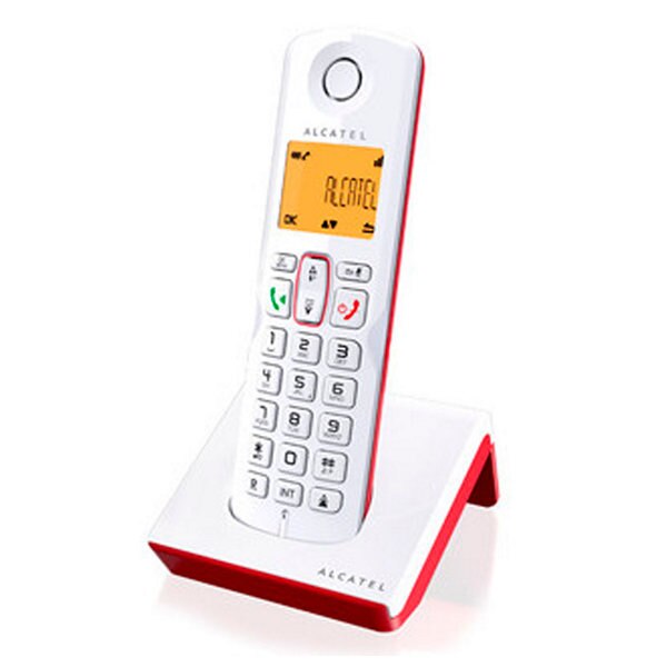 Drahtlose Telefon Alcatel S-250 DECT SMS LED Weiß verrotten