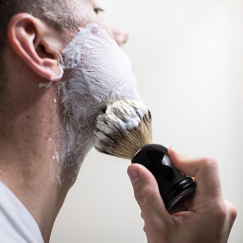 Qshave man pure badger hair barberkost 100%  original til razor edge safety straight classic safety razor 11.5cm x 5.2cm