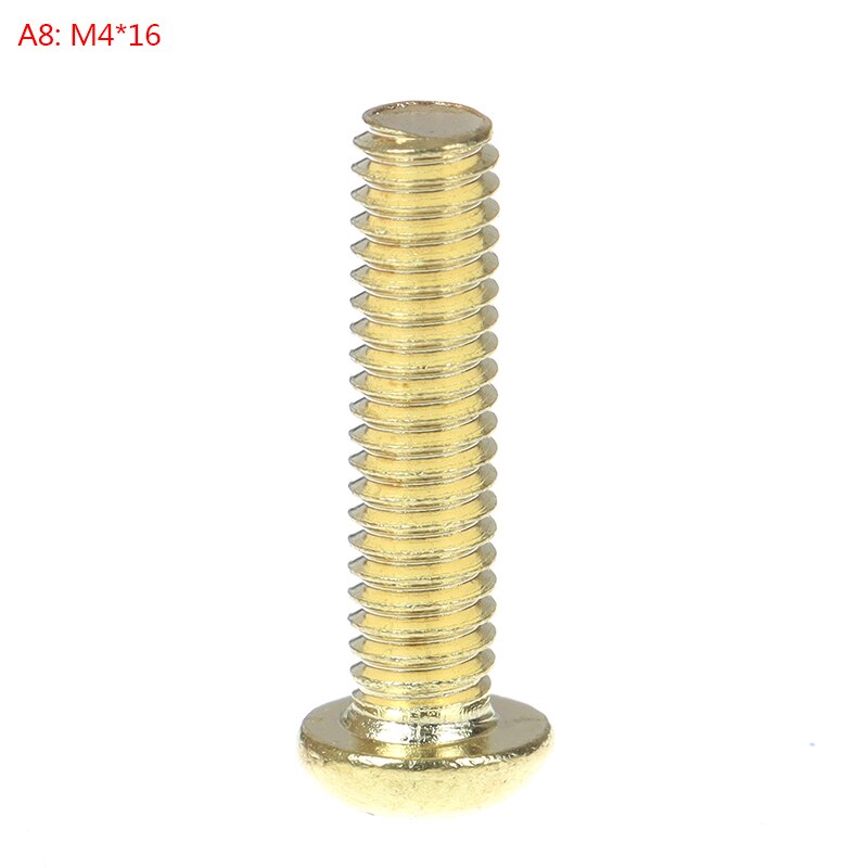 10Pcs M4 Copper Machine Screws Machine Pan Head Brass Screws