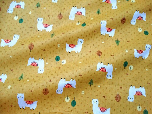 cotton Children's Fabric By Meter Household Furnishing Apparel Quilting Material Printed Sheep Home Decorations: Yellow / 200 x160 cm