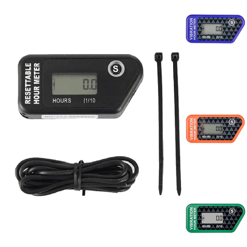 Digitale selbst angetrieben Drahtlose Stunde Meter Rückstellbare Arbeit Timer, Benutzer sperren Abschaltung für Generator Marine ATV Rasen