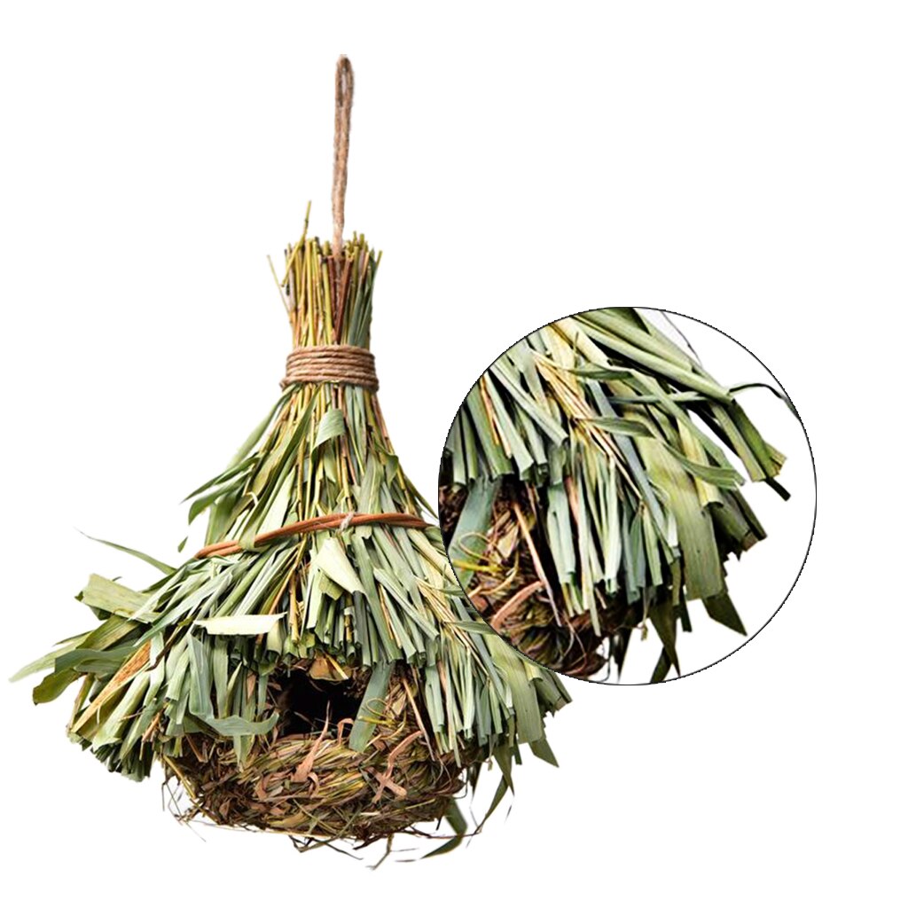 Hand Woven Hanging Birdhouses Outside Roosting for Wren Sparrow Chickadee