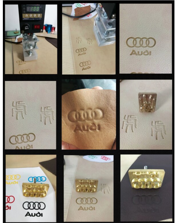 5*7Cm Handheld Leather Embosser Hout Stamping Lederen Logo Embossing Tool